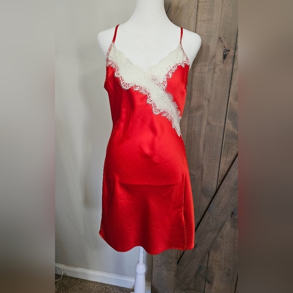 ACOA Andi Red Satin Mini Dress. Size Large NWT - Picture 8 of 16